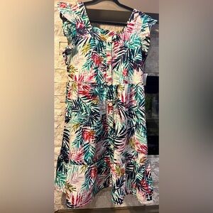 NWT Beach Lunch Lounge size Medium Green white red black dress